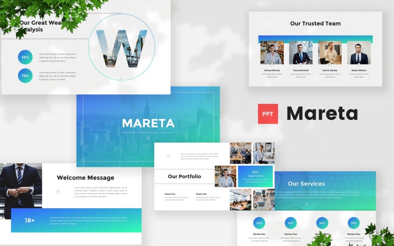 Mareta - Шаблон PowerPoint для бизнеса