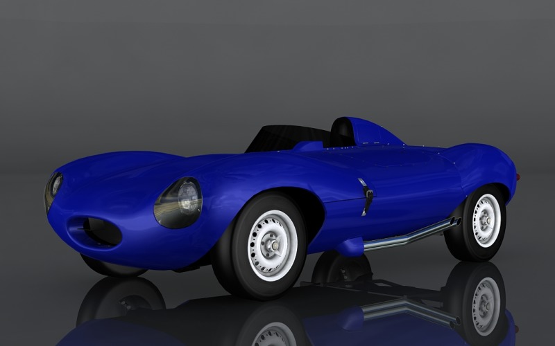 Modello 3D Jaguar D-Type