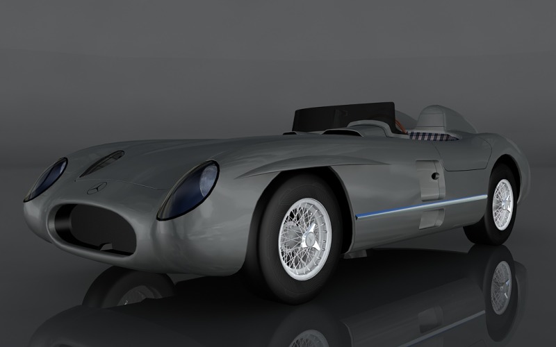 Modello 3D Mercedes-Benz 300 SLR 1955