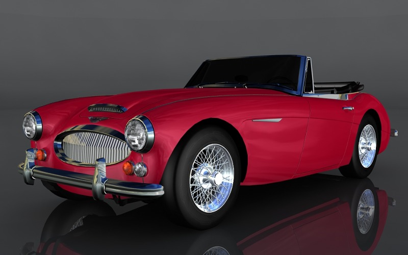 Modelo 3D Austin-Healey 3000