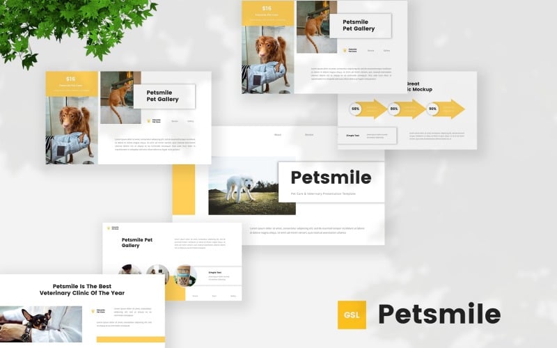Petsmile-宠物护理和兽医Google幻灯片模板