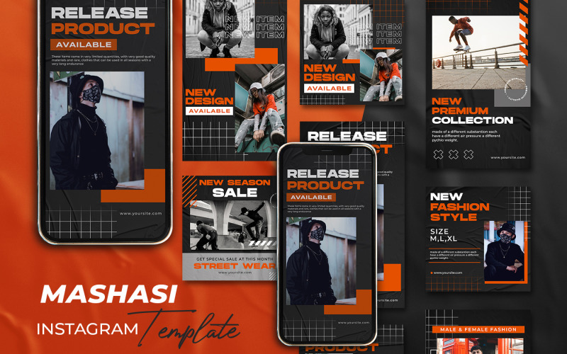 Masashi - Instagram рассказы и шаблоны постов Streetwear Social Media
