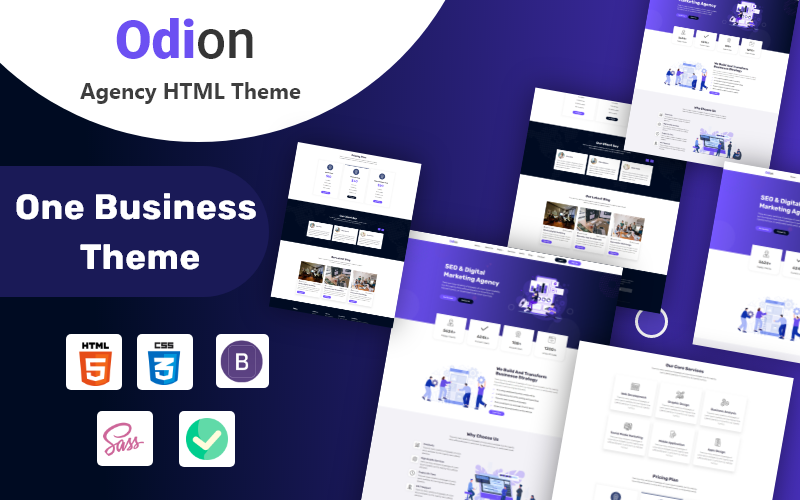 Odion - HTML5-sjabloon voor creatief bureau