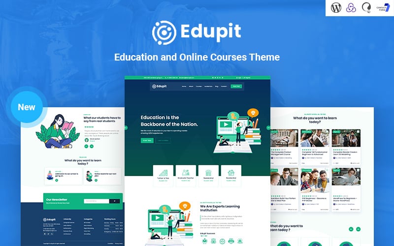 Themex - Tema WordPress responsivo per piattaforme LMS di formazione Edupit