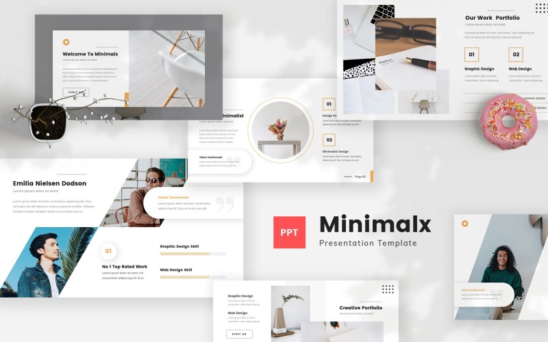 Minimalx - Modèle PowerPoint Minimal - TemplateMonster