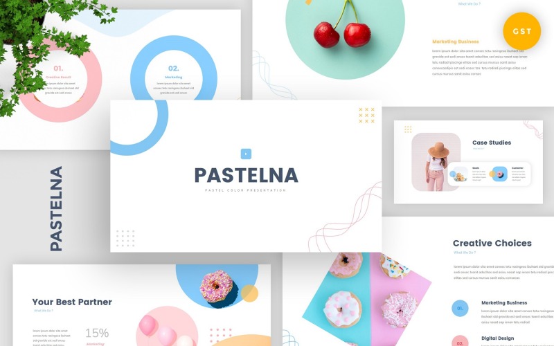 Pastelna - Diapositives Google couleur pastel