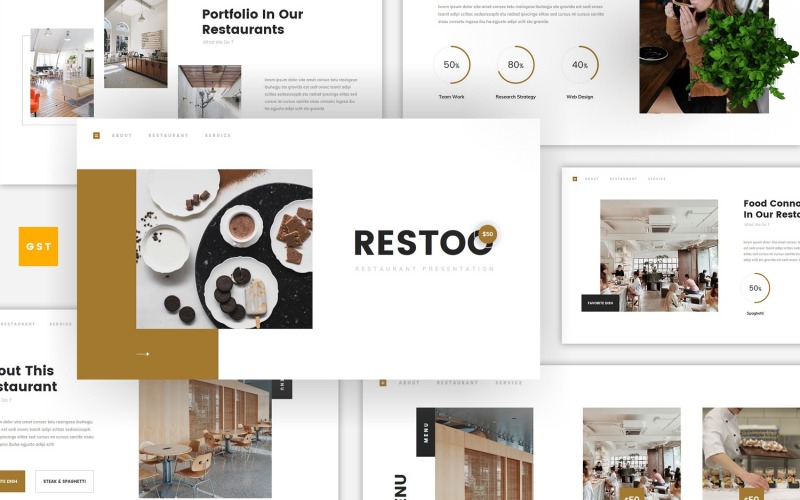 Restoo - restaurace Google Slides