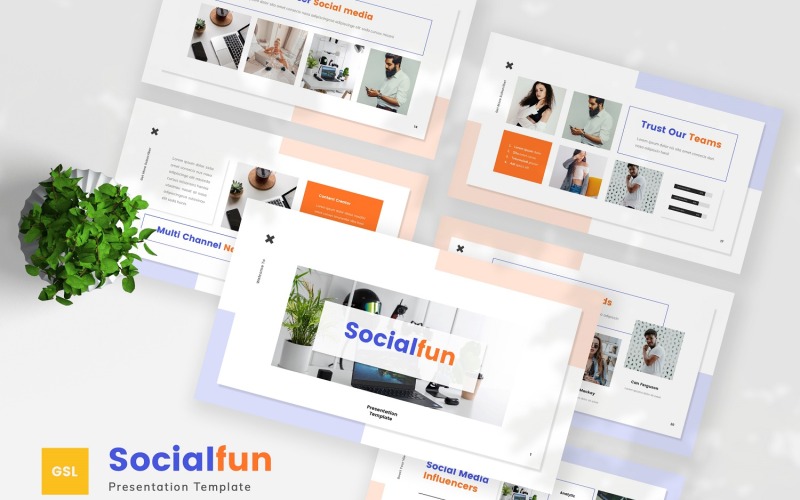 Socialfun - Šablona Prezentací Google pro sociální média