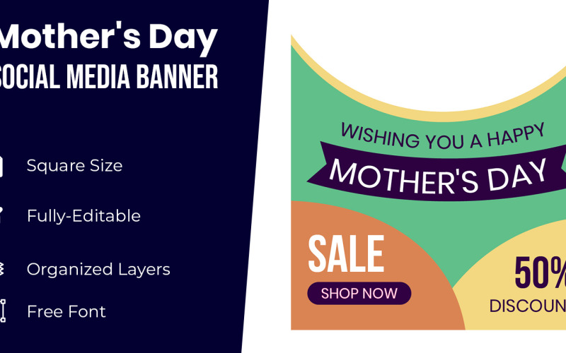 Banner Super Sale do Dia das Mães