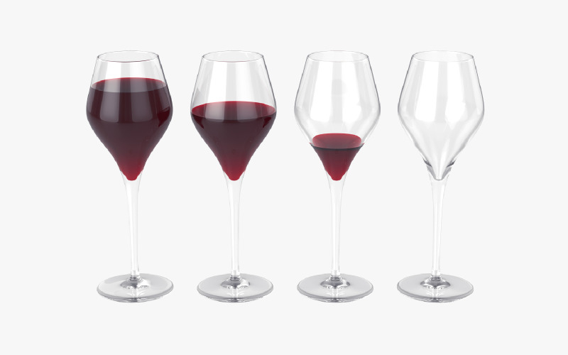 Glass of wine 3D model