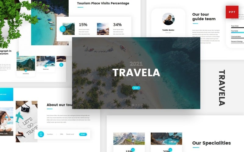 Travela - Powerpoint Viaggi Turismo