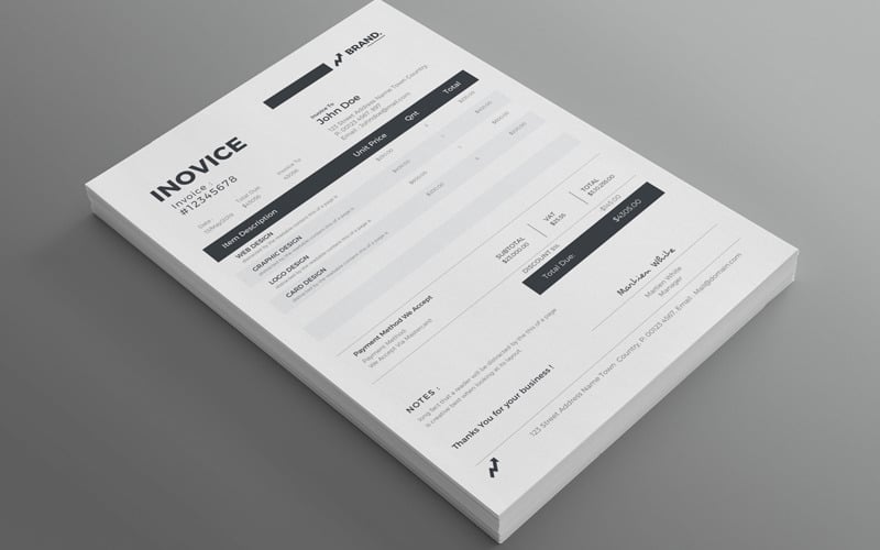 Creative Clean Invoice Vol_ 4 #179210 - TemplateMonster