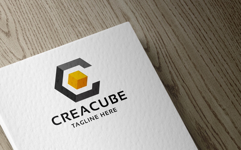 Crea Cube Letter C Logo template