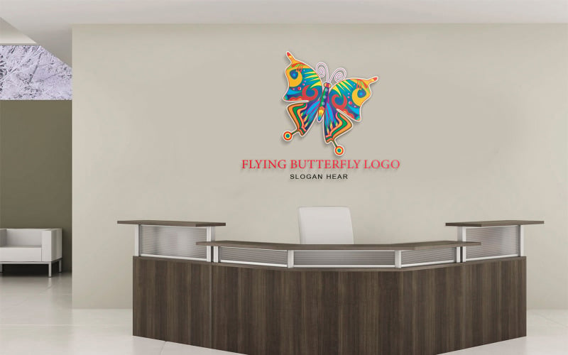 Flying Butterfly Logo template