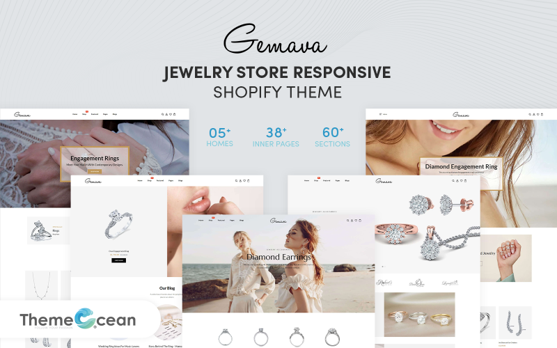 Gemava - Адаптивна тема Shopify для ювелірного магазину