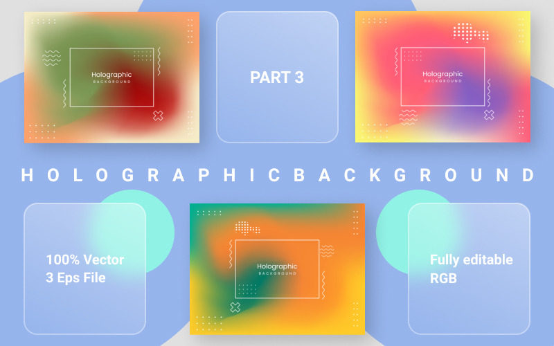 Holografische achtergrond met Memphis-element