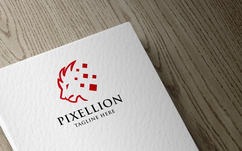 Pixel Lion Logo  template