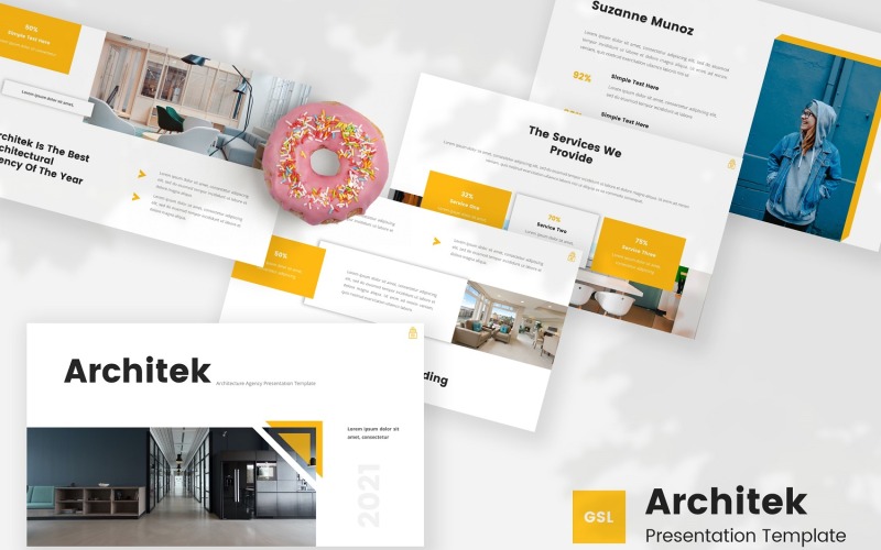 Architek - Google Slides-Vorlage für Architektur