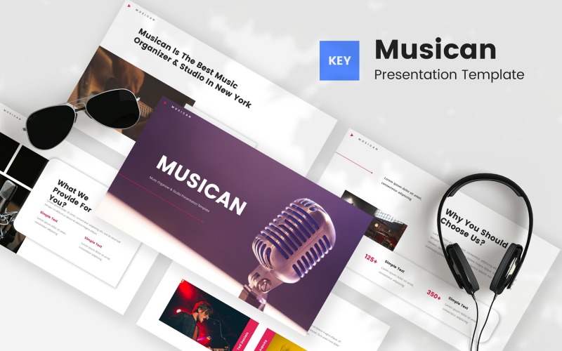 Music - Event - Keynote template #91570 - TemplateMonster