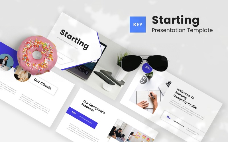 Starten - Keynote-Vorlage für das Firmenprofil
