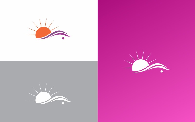 Entwurfsvorlage für Sonnenschein-Logo-Symbole