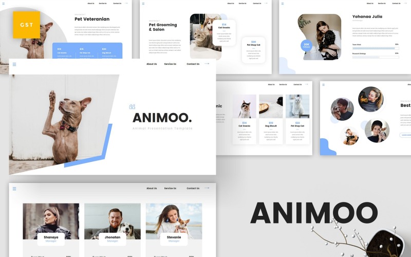Animoo - Tierische Google Slides-Vorlage