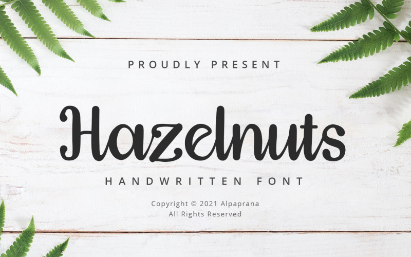 Hasselnötter - handskrivet teckensnitt