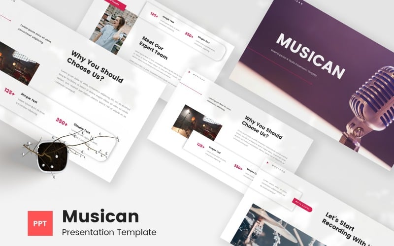 Musican - Music Organizer & Studio Powerpoint Template