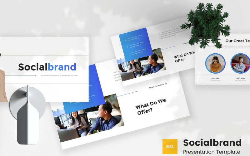 Socialbrand - Google Slides-Vorlage für soziale Medien