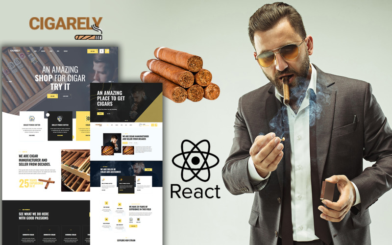 Cigarely - Cigar Shop React Website Template