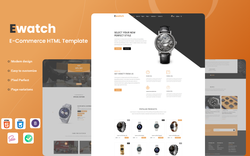 Ewatch - Víceúčelový eCommerce HTML