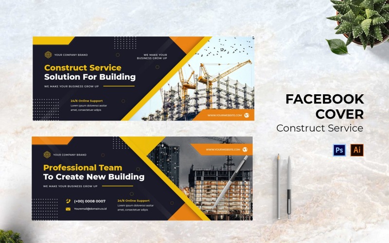 Construire le service Facebook Cover Social Media