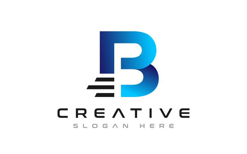 Marca criativa B - Design de logotipo de carta