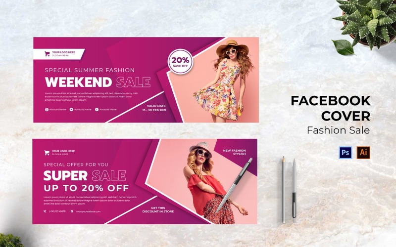 Mode Facebook Omslag Sociale Media