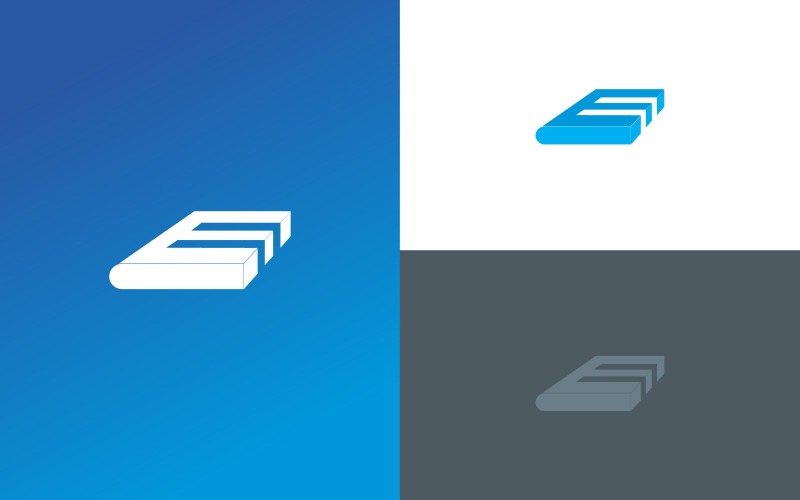 Modèle de conception de symbole de logo de studios de livre