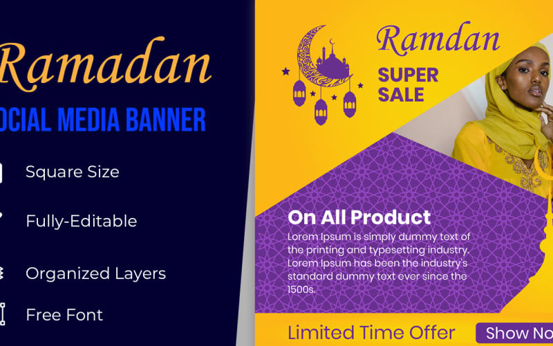 Ramadán prodej sociální média přidat design