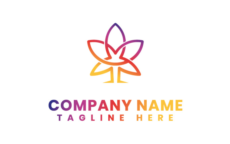 Szablon Logo firmy liść Canna