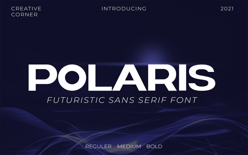 Futuristické tučné písmo Polaris