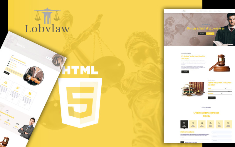 Lobylaw Gesetz und Anwalt HTML5 Website-Vorlage