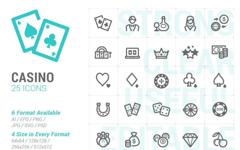 Мини-значок казино и азартных игр