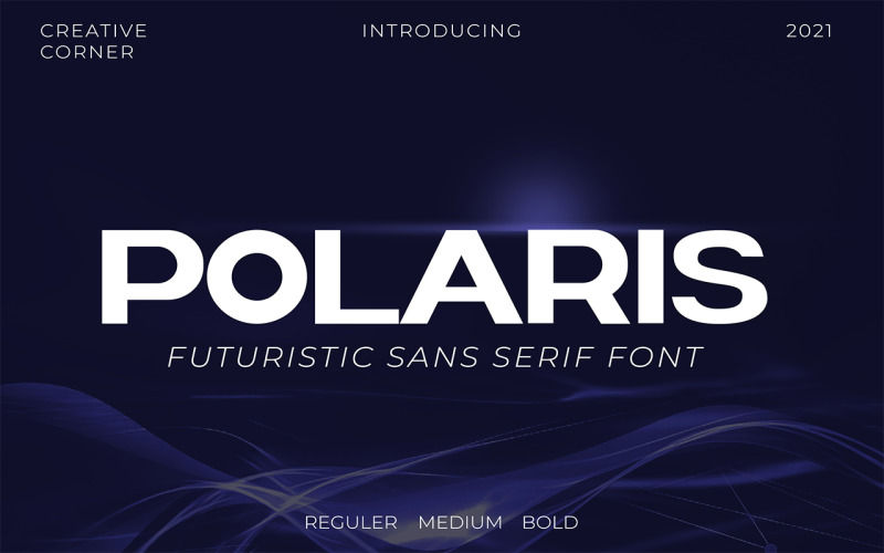 Polaris futuristisch vet lettertype