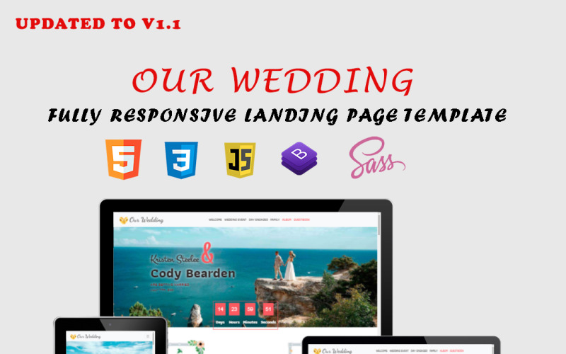 Wedding -  Fully Responsive Working Landing Page Template