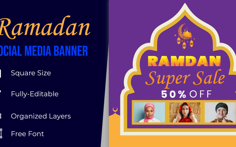 Cartaz de promoção da celebração do Ramadã