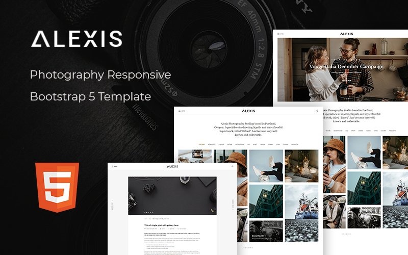 Alexis - Modèle de site Web Bootstrap 5 réactif pour la photographie