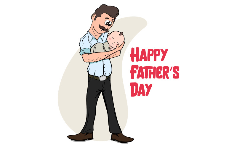 Happy Father's Day transparante achtergrond vectorafbeelding