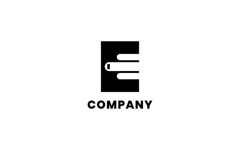 Logotipo do foguete E - modelo de logotipo da indústria