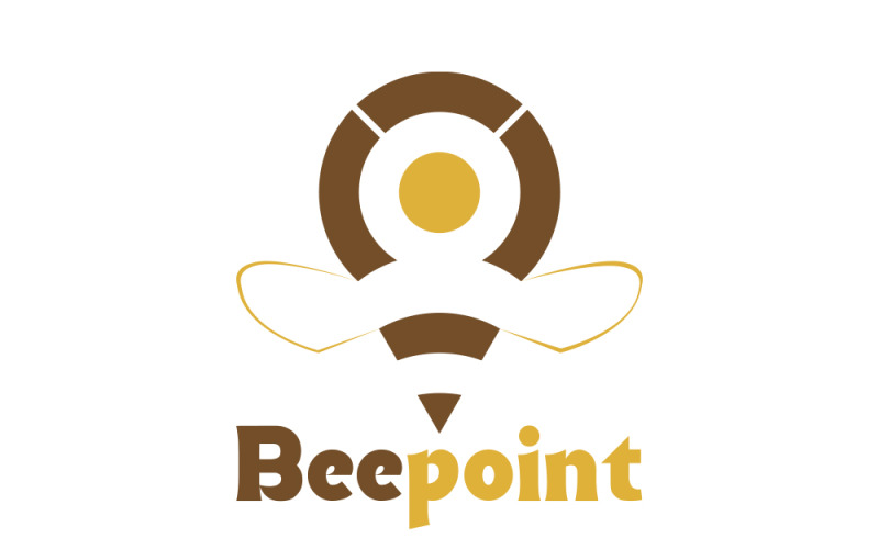 Modèle de logo Bee Point