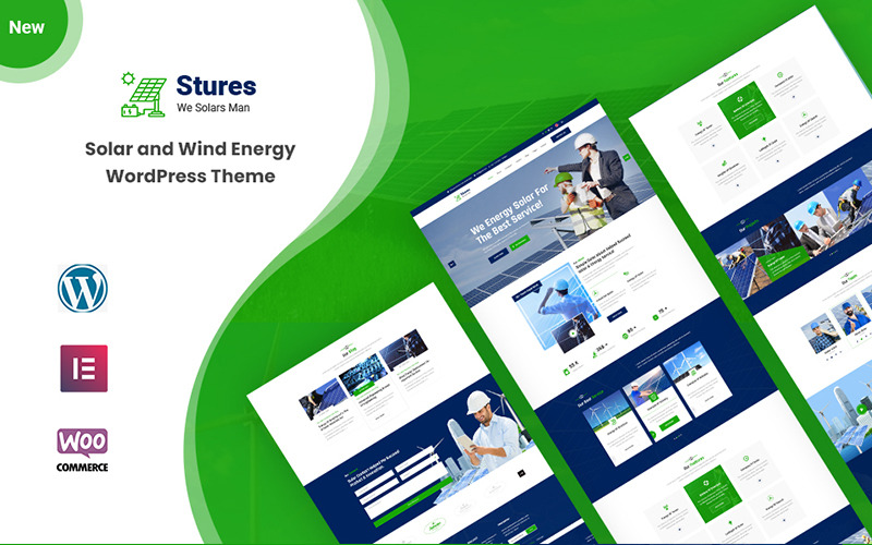 Stures - Тема WordPress, що реагує на сонячну та вітрову енергію
