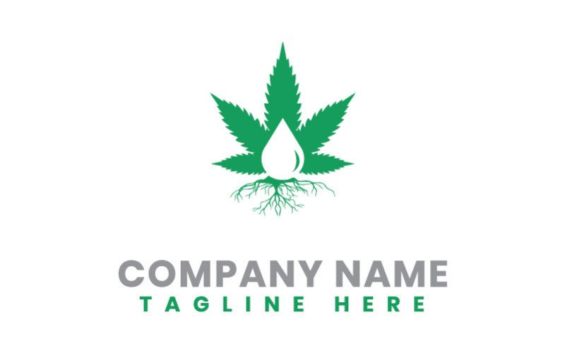 Szablon Logo firmy naturalny liść