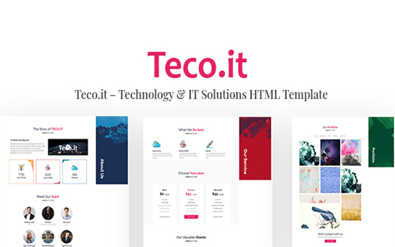 Teco.it - Technológiai és informatikai megoldások HTML webhelysablon